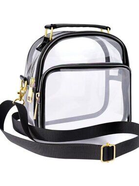 Clear Tote Bag Stadium Approved Crossbody with Removable Strap Clear Purse for